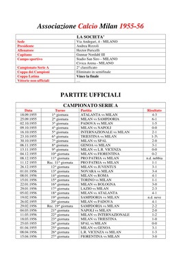 Associazione Calcio Milan 1955-56