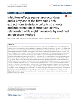 Inhibitory Effects Against Α-Glucosidase and Α-Amylase of The