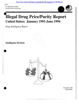 Illegal Drug Price/Purity Report United States: January 1991-June 1994