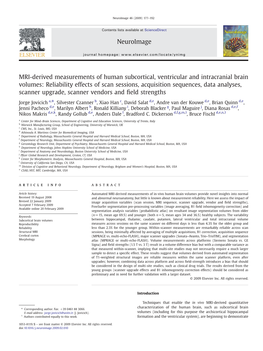 MRI-Derived Measurements of Human Subcortical, Ventricular