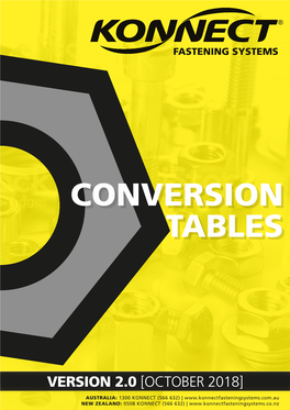 Konnect Fastening Systems® – Conversion Tables