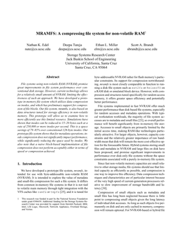 A Compressing File System for Non-Volatile