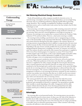 SP 757-C Understanding Energy: Net Metering