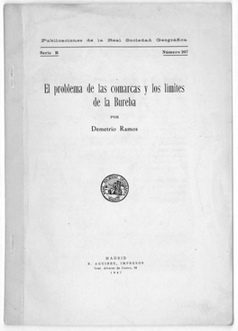 El Problema De Las Comarcas Y Los Límites De La Bureba