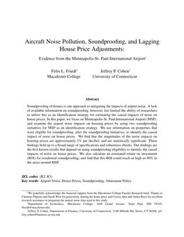 Aircraft Noise Pollution, Soundproofing, and Lagging House