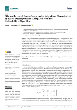 Efficient Inverted Index Compression Algorithm Characterized by Faster