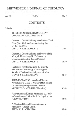 Midwestern Journal of Theology