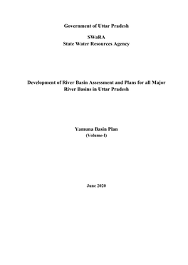 Development of BAPS for up Major River Basins Yamuna Basin Plan