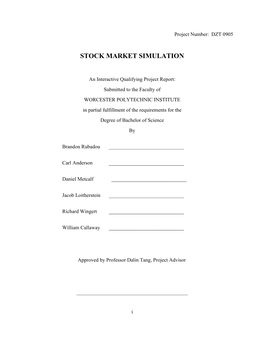 Stock Market Simulation