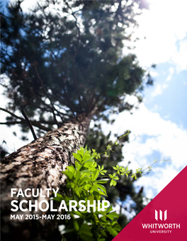 Faculty Scholarship May 2015-May 2016