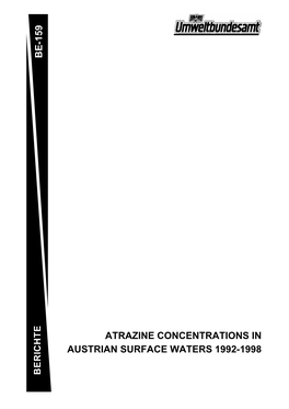 Atrazine Concentrations in Austrian Surface Waters 1992-1998