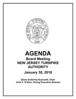 AGENDA Board Meeting NEW JERSEY TURNPIKE AUTHORITY