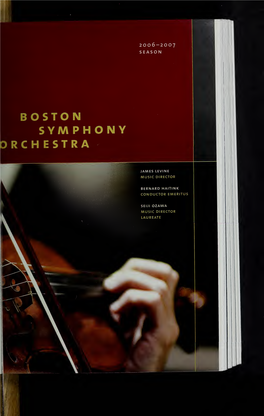 Boston Symphony Orchestra Concert Programs, Season 126, 2006-2007, Subscription, Volume 02