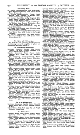 4570 SUPPLEMENT to the LONDON GAZETTE, 5 OCTOBER, 1944 the Military Medal