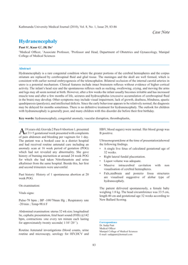 Hydranencephaly