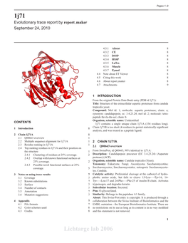 1J71 Lichtarge Lab 2006