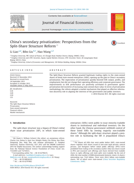 Perspectives from the Split-Share Structure Reform$