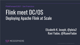 Deploying Apache Flink at Scale