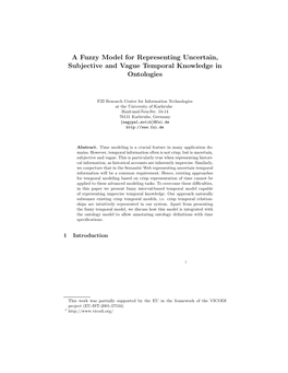 A Fuzzy Model for Representing Uncertain, Subjective and Vague Temporal Knowledge in Ontologies