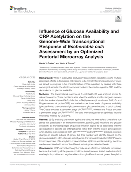 Influence of Glucose Availability and CRP Acetylation on The