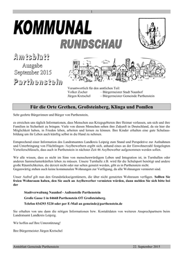 Für Die Orte Grethen, Großsteinberg, Klinga Und Pomßen