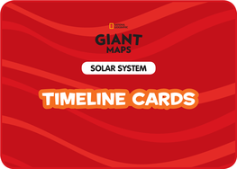 Solar System Space Exploration Timeline Challenge Cards