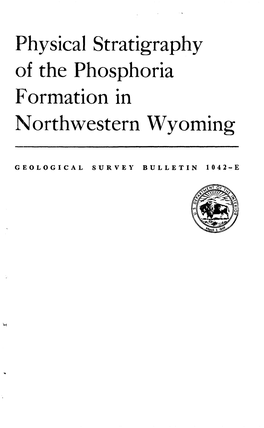 Physical Stratigraphy of the Phosphoria Formation in Northwestern Wyoming