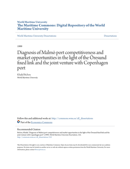 Diagnosis of Malmö Port Competitiveness and Market