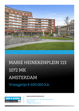 Te Koop: Marie Heinekenplein