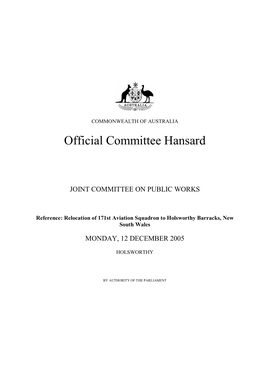 Official Committee Hansard