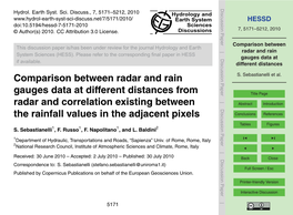 Comparison Between Radar and Rain Gauges Data at Different Distances