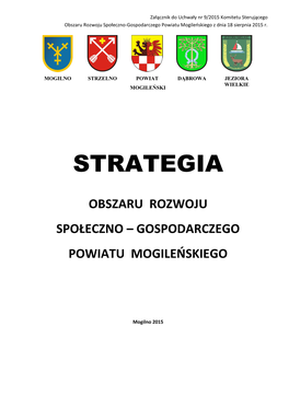 Strategia Rozwoju Obszaru Społeczno – Gospodarczego