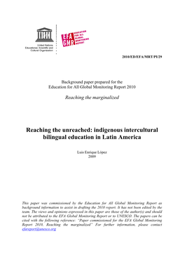 Indigenous Intercultural Bilingual Education in Latin America