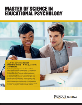 Master of Science in Educational Psychology
