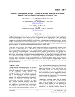 Building a Global Launch Network: Extending the Reach of Dedicated Small Satellite Launch Using New, Data-Driven Spaceport Assessment Tools