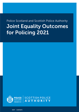 Joint Equality Outcomes for Policing 2021