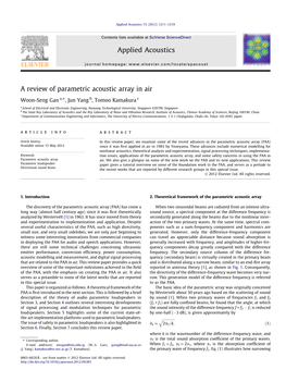 A Review of Parametric Acoustic Array In