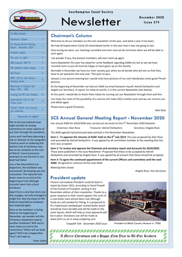 Southampton Canal Society Newsletter