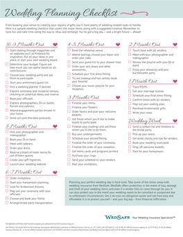 Wedding Planning Checklist