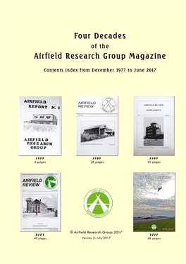 Four Decades Airfield Research Group Magazine