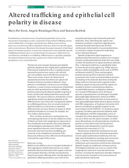 Altered Trafficking and Epithelial Cell Polarity in Disease