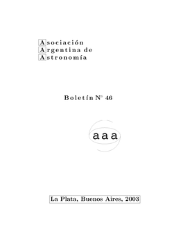 A\St Ronomia B Oletín N° 46 La Plata, Buenos Aires, 2003