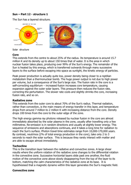 Sun – Part 12 - Structure 1