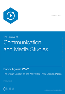 Communication and Media Studies