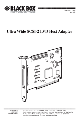 Ultra Wide SCSI-2 LVD Host Adapter SE LVD TERM ACT SE LVD