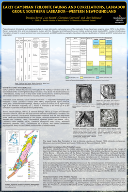 Early Cambrian Trilobite Faunas and Correlations, Labrador Group, Southern Labrador—Western Newfoundland