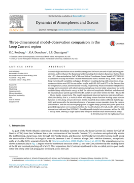 Three-Dimensional Model-Observation Intercomparison