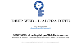 Deep Web – L'altra Rete