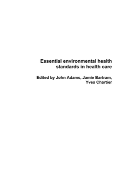 Essential Environmental Health Standards in Health Care