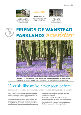 FRIENDS of WANSTEAD PARKLANDS Newsletter